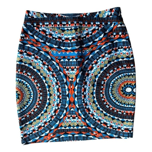 Tabitha Olmeda Anthropologie Geometric Tribal Vibes Pencil Skirt Size 2 - Picture 1 of 8